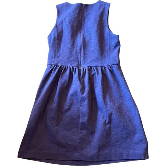 J Crew Daybreak Sleeveless Mini Dress Pockets Crepe Lined Round Neck Zipper - Picture 2 of 8